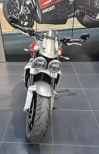 Used 2023 Triumph Rocket 3 R Silver Ice & Cranberry Red - Interior and Exterior details 3