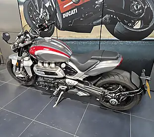 Used 2023 Triumph Rocket 3 R Silver Ice & Cranberry Red - Interior and Exterior details 6