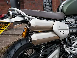 Used 2023 Triumph Scrambler 1200 Xc Matte Khaki Green - Jet Black - Interior and Exterior details 13