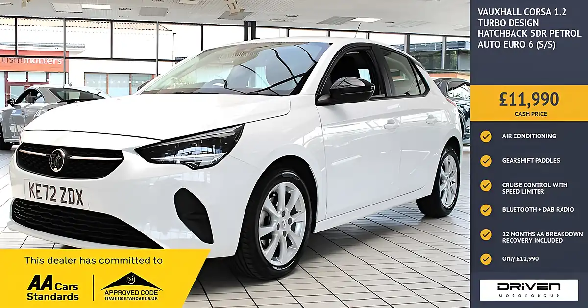 Used 2023 Vauxhall Corsa Design Arctic White - Front View