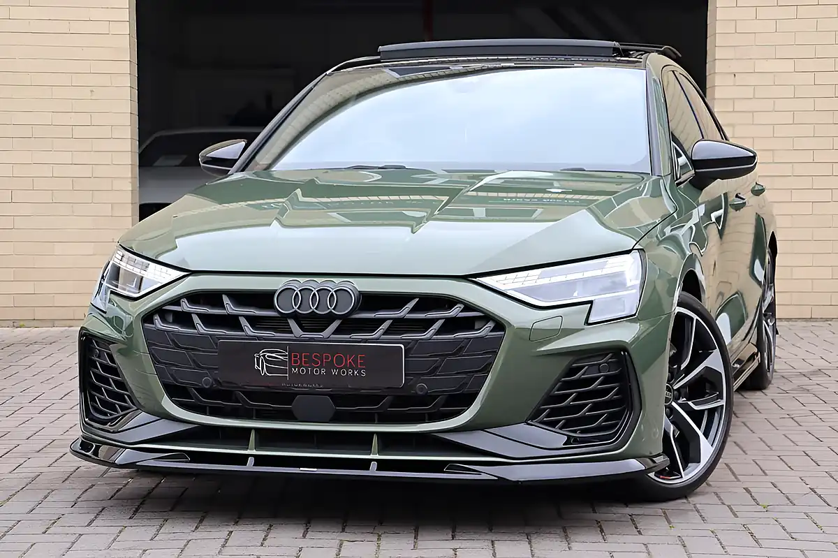 Used 2024 Audi S3 Black Edition District Green - Front View