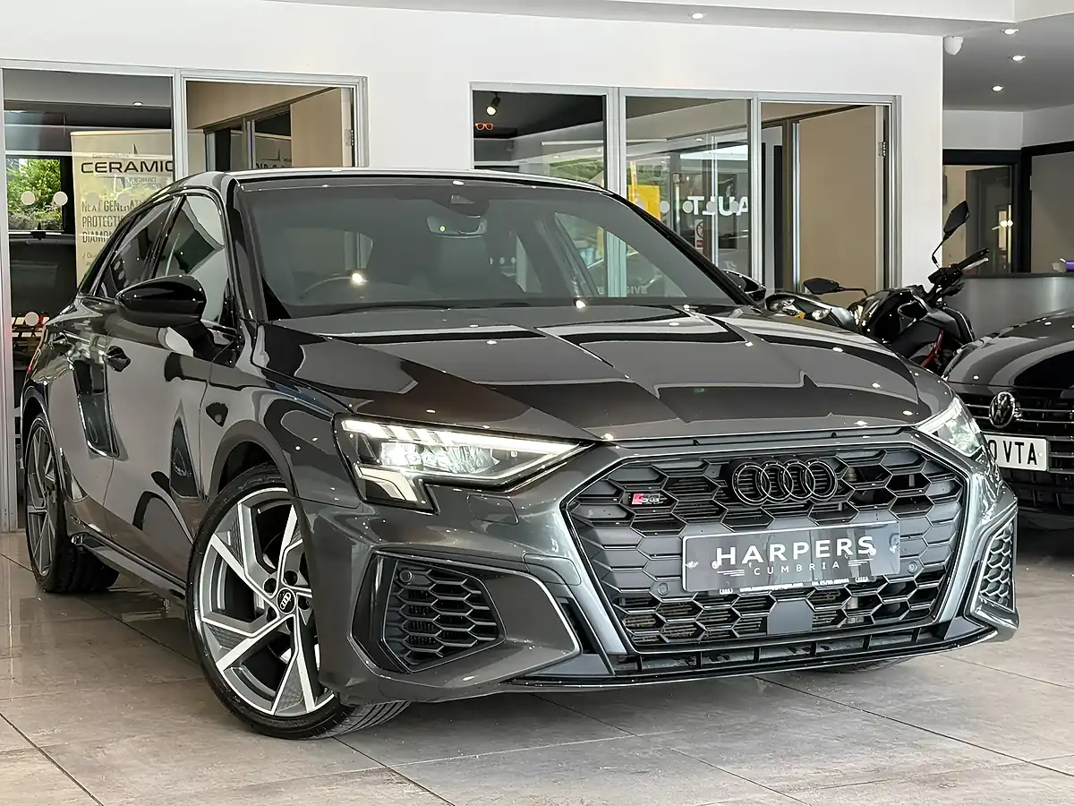 Used 2024 Audi S3 Black Edition Sportback Grey - Front View