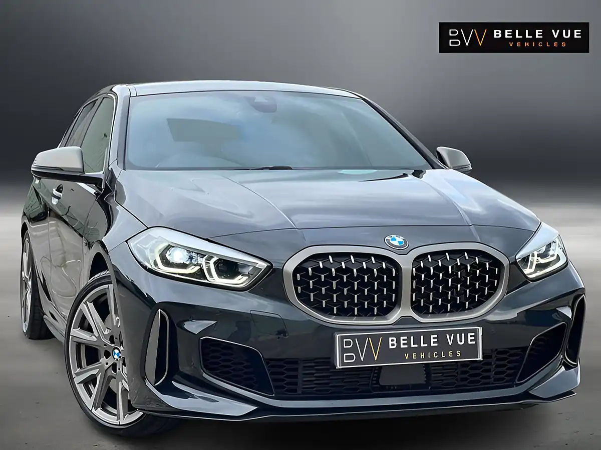 Used 2024 BMW 1 Series M135i Black Sapphire - Front View