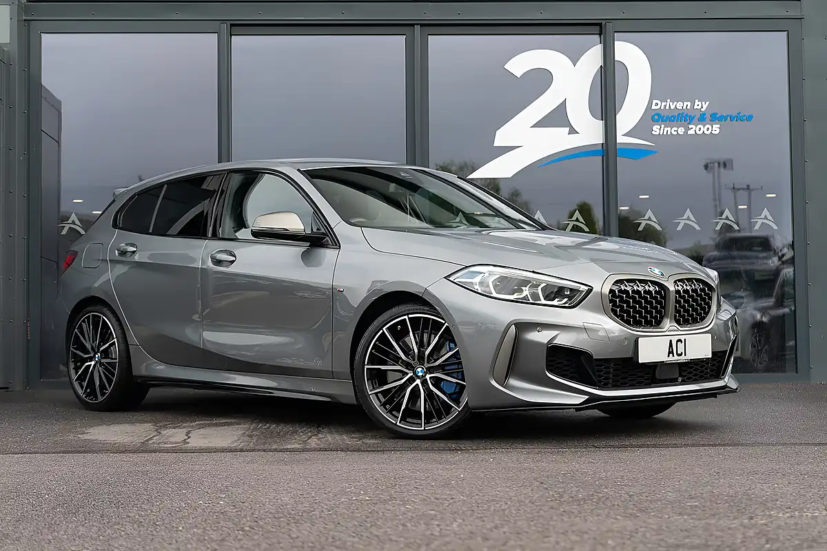 Used 2024 BMW 1 Series Pro Pack, Technology Pack, Leather Skyscraper Grey Metallic - Front View