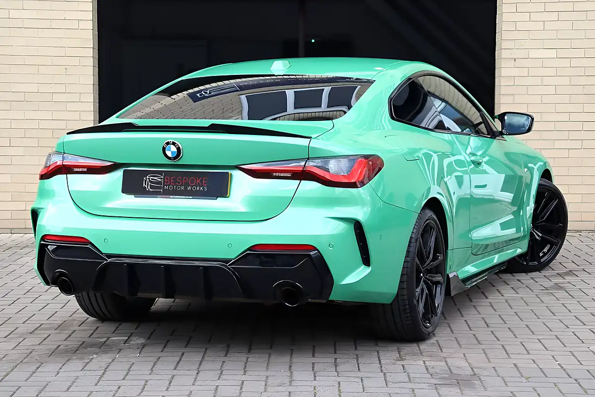 Used 2024 BMW 4 Series M Sport Coupe Fame Green Individual - Interior and Exterior details 3