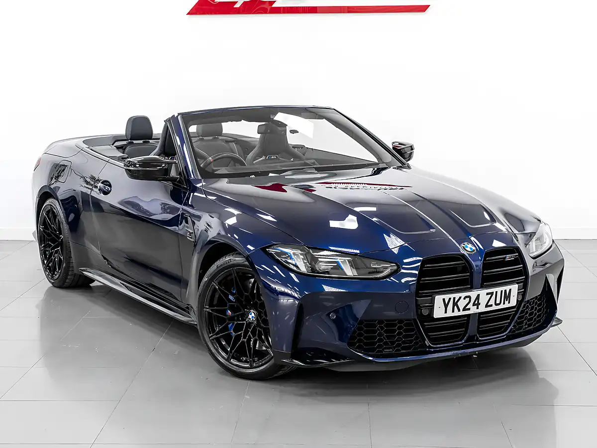 Used 2024 BMW M4 Competition Convertible Tanzanite Blue - Interior and Exterior details 10