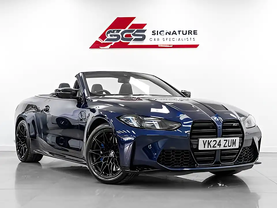Used 2024 BMW M4 Competition Convertible Tanzanite Blue - Interior and Exterior details 20