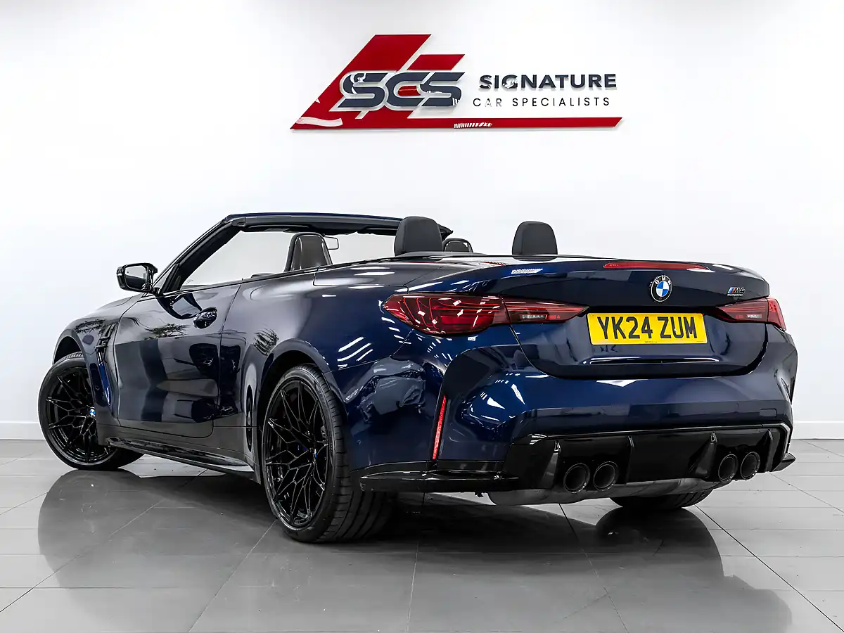 Used 2024 BMW M4 Competition Convertible Tanzanite Blue - Interior and Exterior details 6