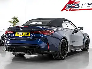 Used 2024 BMW M4 Competition Convertible Tanzanite Blue - Interior and Exterior details 7