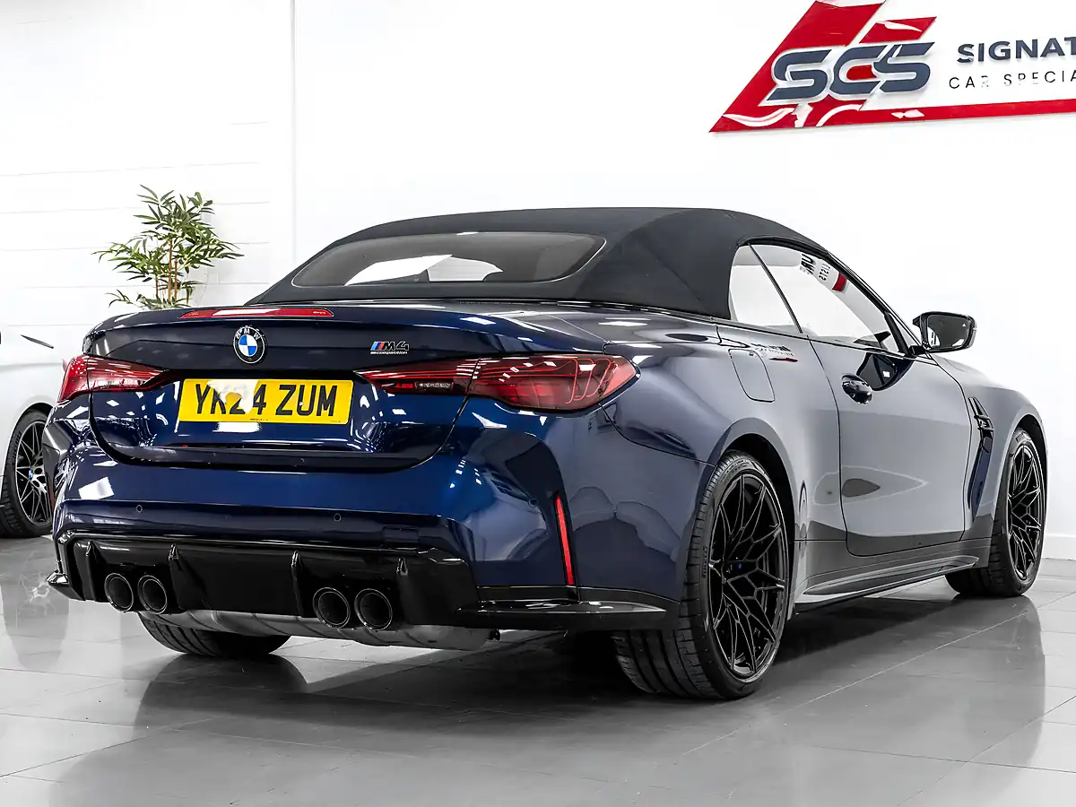 Used 2024 BMW M4 Competition Convertible Tanzanite Blue - Interior and Exterior details 7