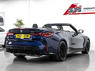 Used 2024 BMW M4 Competition Convertible Tanzanite Blue - Interior and Exterior details 8