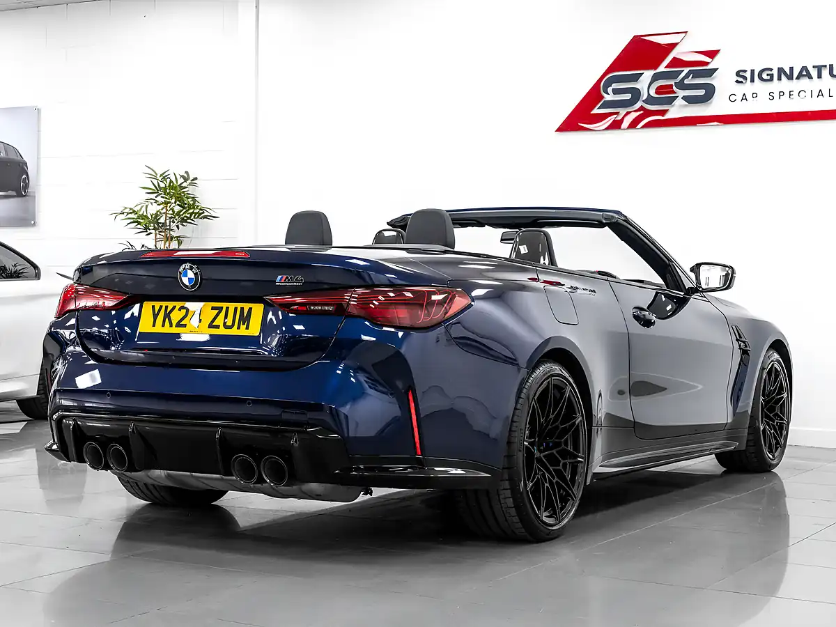 Used 2024 BMW M4 Competition Convertible Tanzanite Blue - Interior and Exterior details 8