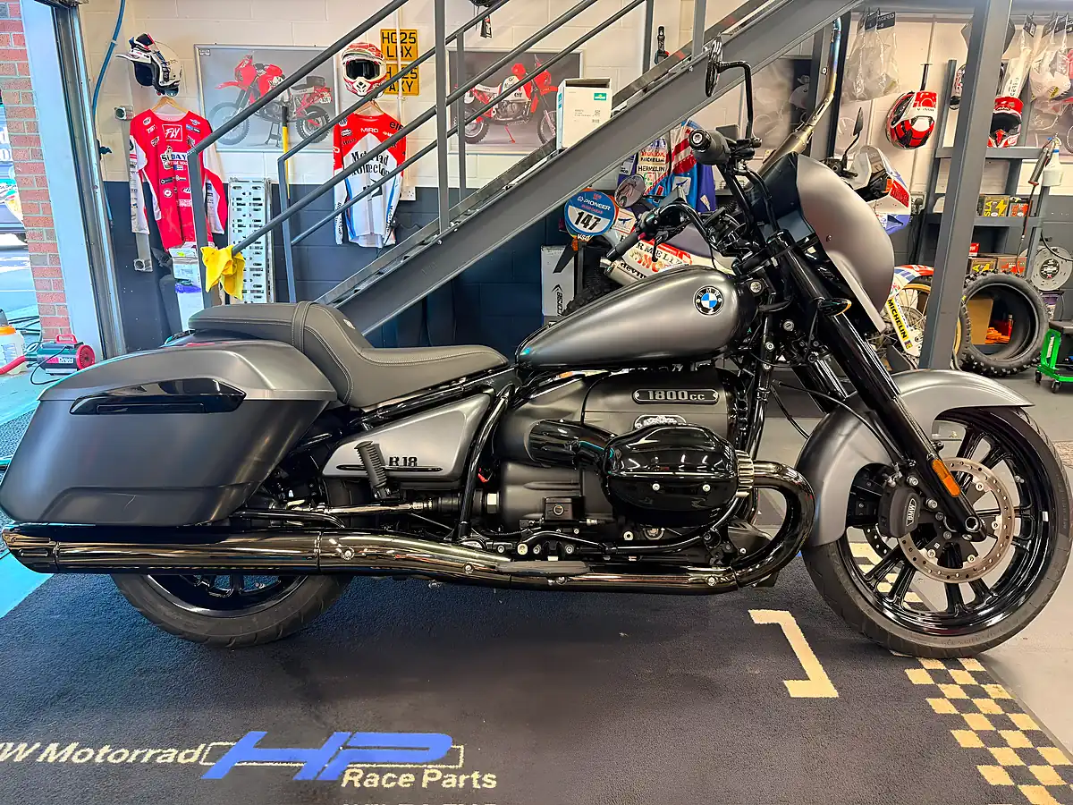 Used 2024 BMW R18 Roctane Berlin Built Bagger Panzer Grey - Front View