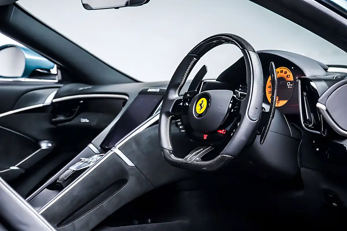 Used 2024 Ferrari Roma Spider Celeste Trevi - Interior and Exterior details 10