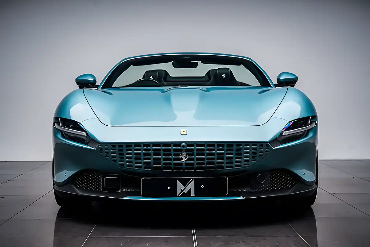 Used 2024 Ferrari Roma Spider Celeste Trevi - Interior and Exterior details 2