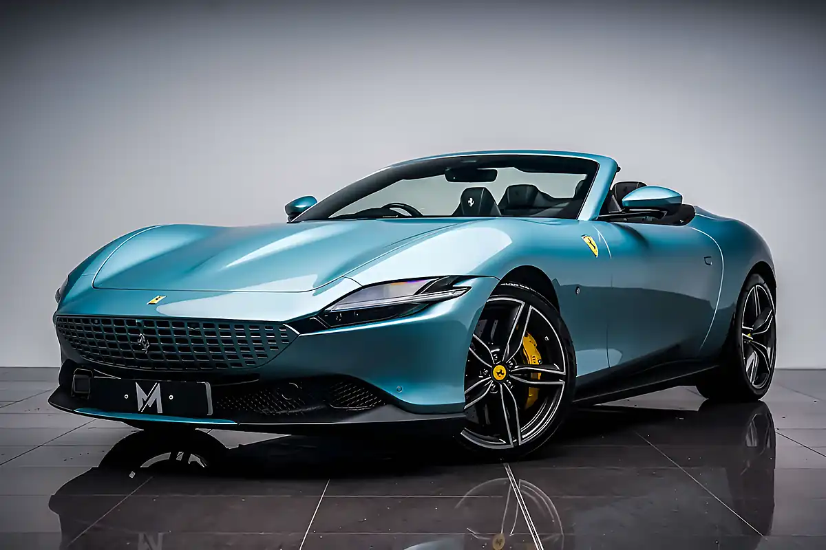 Used 2024 Ferrari Roma Spider Celeste Trevi - Interior and Exterior details 5