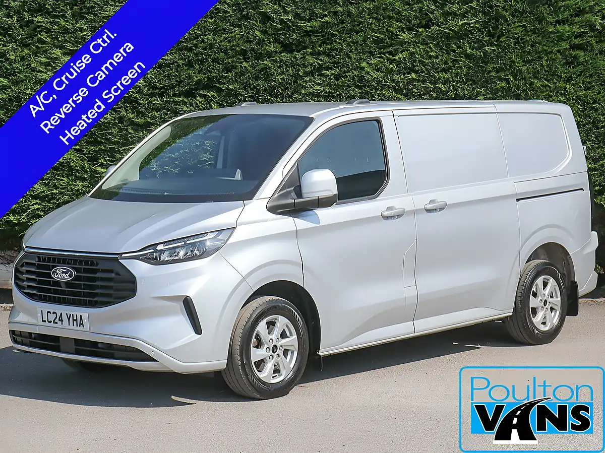 Used 2024 Ford Transit Custom Limited L1 Swb Moondust Silver - Front View