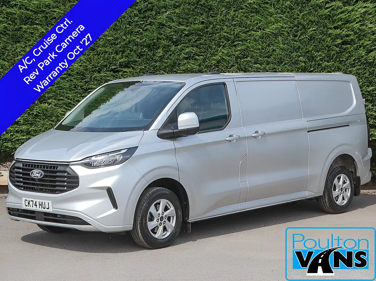Used 2024 Ford Transit Custom Limited L2 Lwb Moondust Silver - Front View