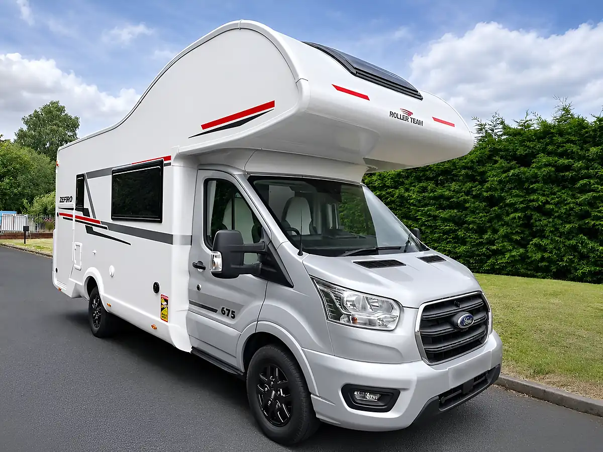 Used 2024 Ford Transit Rollerteam Zefiro 675 Silver/Grey - Front View