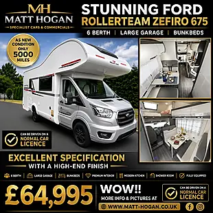 Used 2024 Ford Transit Rollerteam Zefiro 675 Silver/Grey - Interior and Exterior details 6