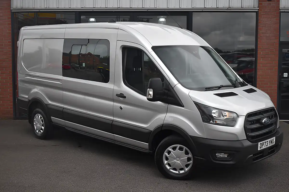 Used 2024 Ford Transit Trend Moondust Silver - Front View