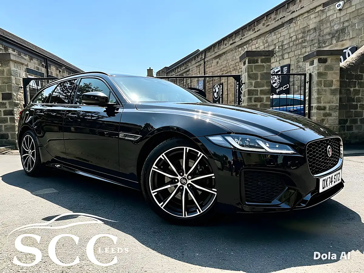 Used 2024 Jaguar Xf R-Dynamic Hse Black Sportbrake Santorini Black - Front View