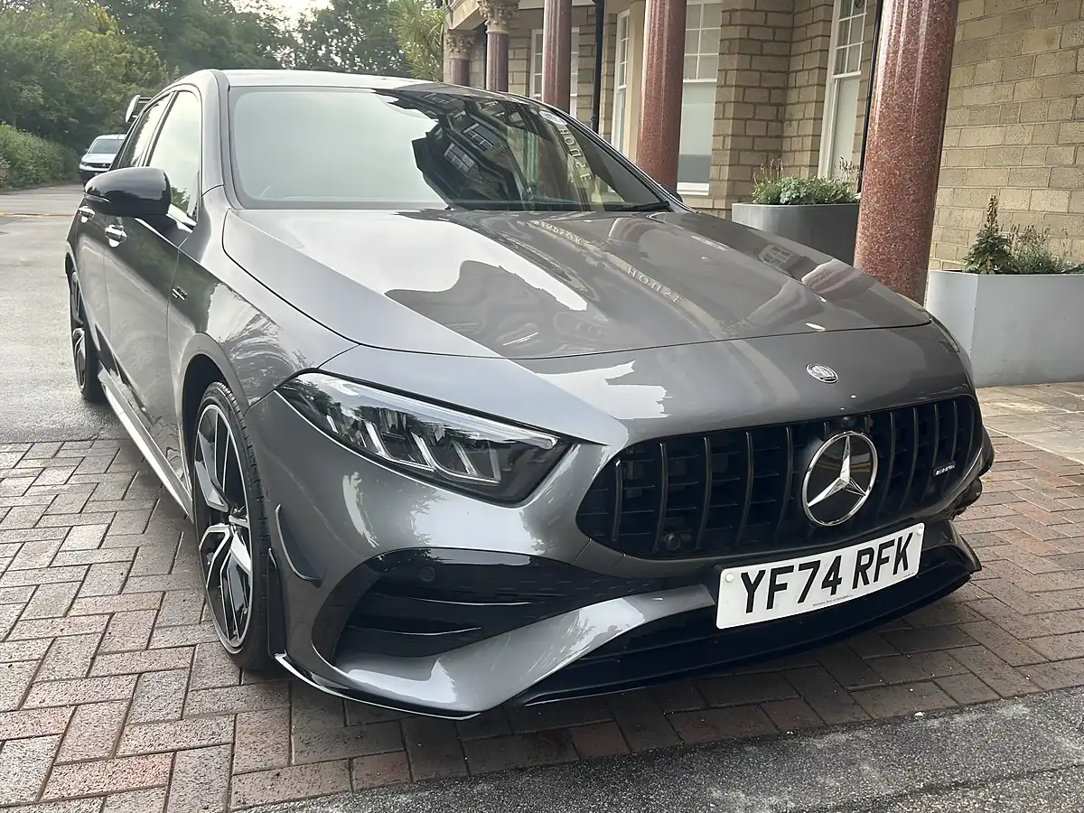 Used 2024 Mercedes a-Class AMG A35 Metallic Grey - Interior and Exterior details 11