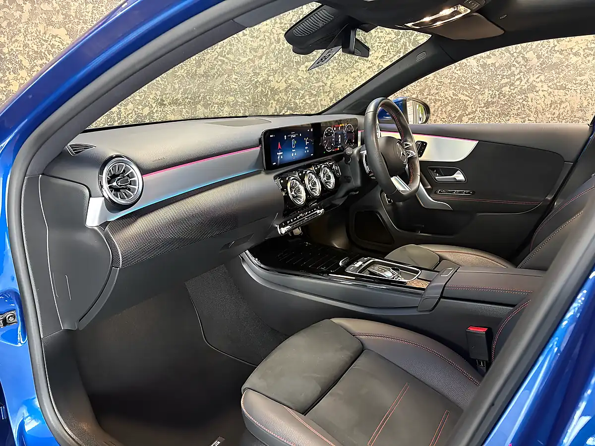 Used 2024 Mercedes-Benz a Class AMG Line Spectral Blue - Interior and Exterior details 12