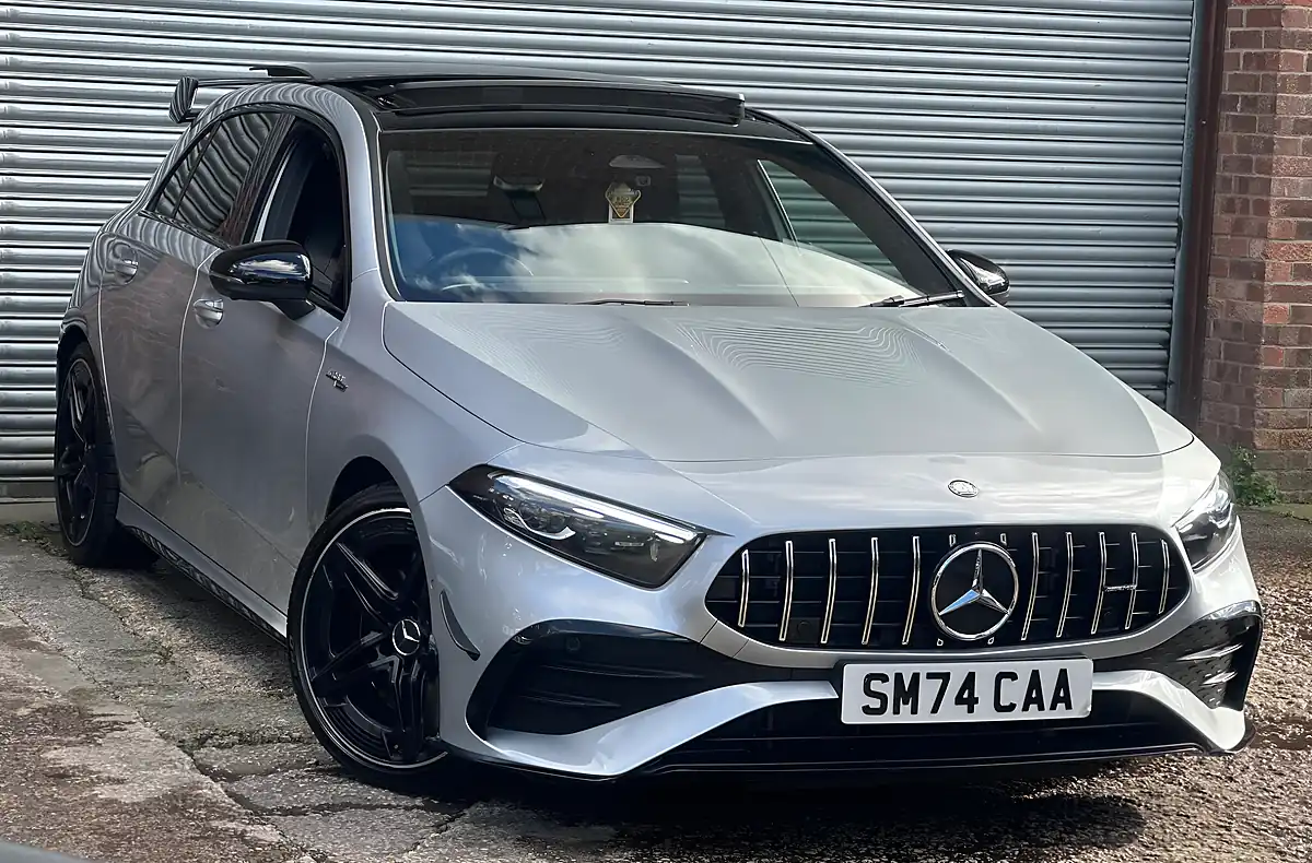 Used 2024 Mercedes-Benz a Class AMG Premium Plus Silver - Front View