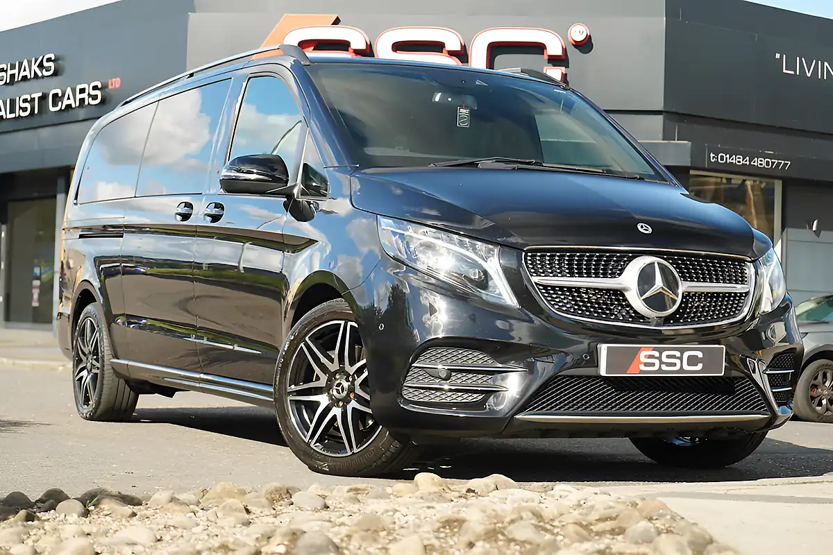 Used 2024 Mercedes V300 AMG Line Obsidian Black - Front View