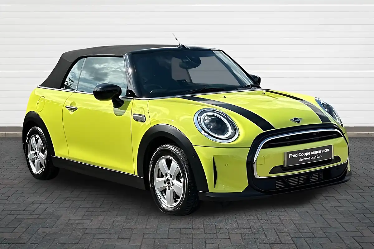 Used 2024 MINI Convertible Cooper Classic Zesty Yellow Metallic - Front View