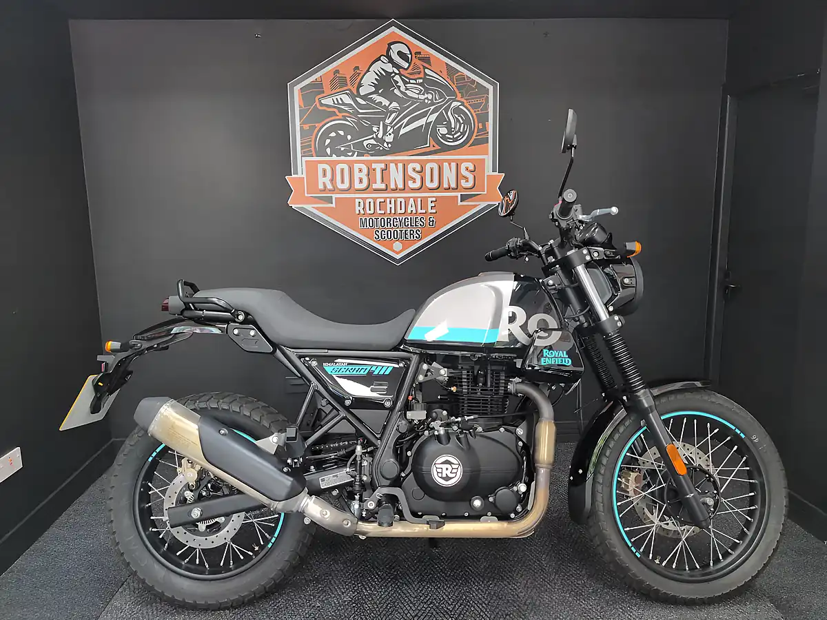 Used 2024 Royal Enfield Scram 411 Graphite Blue - Front View