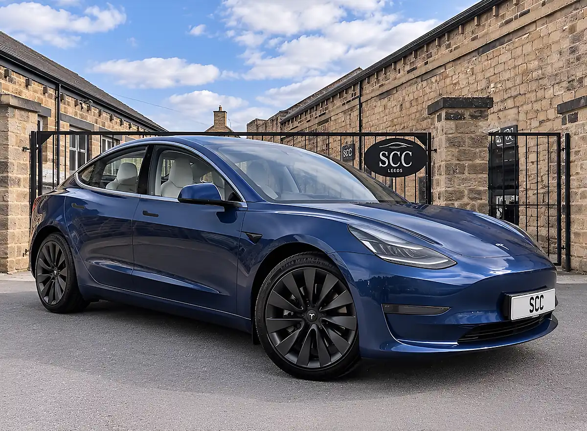 Used 2024 Tesla Model 3 Highland Deep Blue - Front View