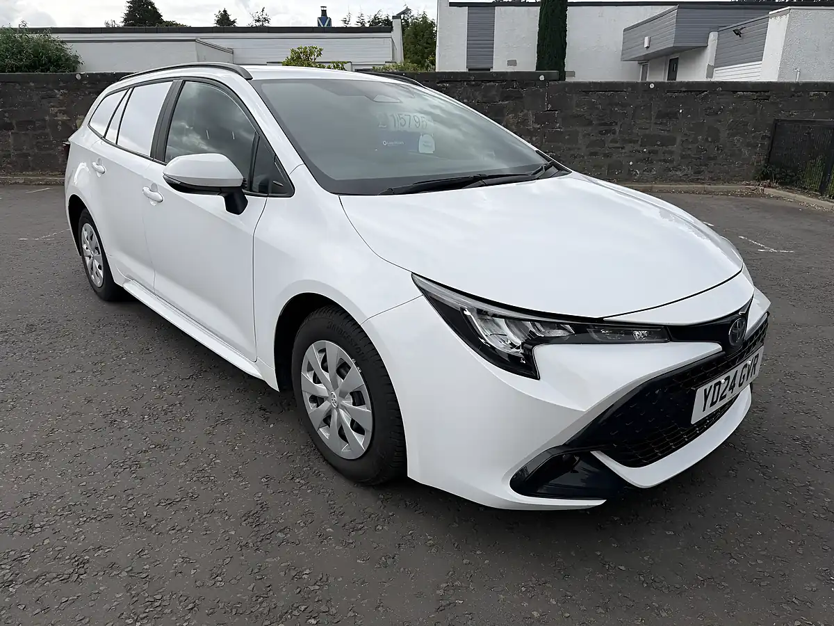 Used 2024 Toyota Corolla Car Derived Van White - Front View
