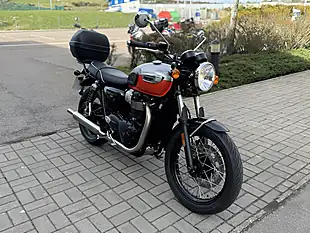 Used 2024 Triumph Bonneville T100 Silver/Orange - Interior and Exterior details 4