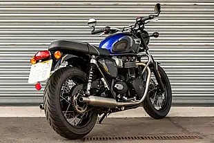 Used 2024 Triumph Bonneville T100 Stealth Edition Sapphire Blue / Silver Blue - Interior and Exterior details 12
