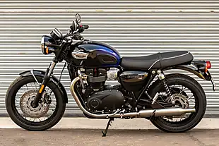 Used 2024 Triumph Bonneville T100 Stealth Edition Sapphire Blue / Silver Blue - Interior and Exterior details 5