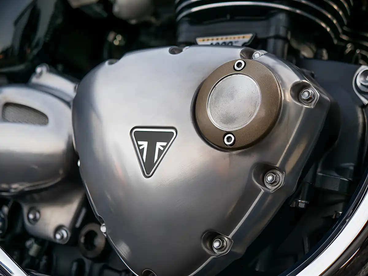 Used 2024 Triumph Bonneville T120 Red and Silver - Interior and Exterior details 12