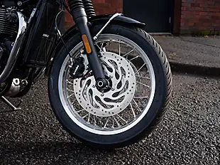 Used 2024 Triumph Bonneville T120 Red and Silver - Interior and Exterior details 4