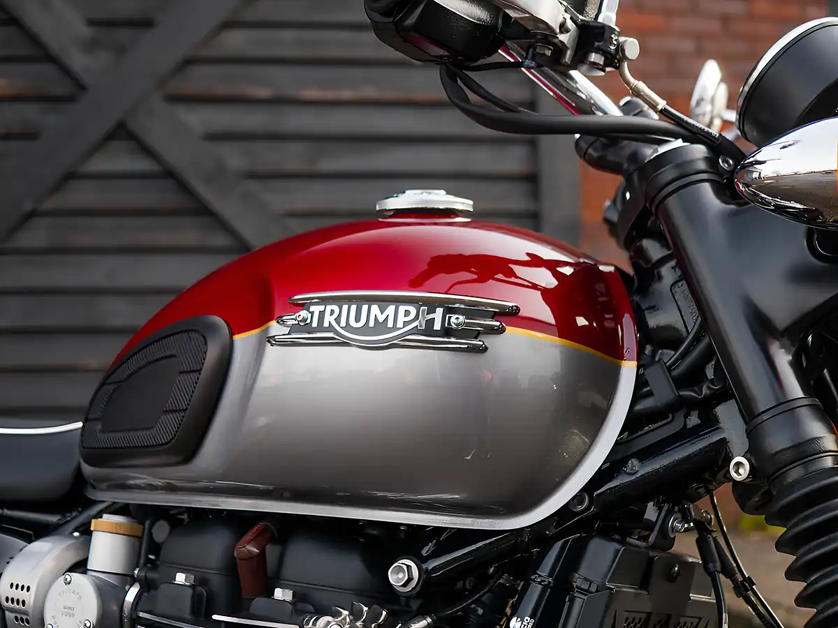 Used 2024 Triumph Bonneville T120 Red and Silver - Interior and Exterior details 8