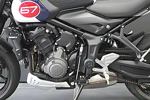 Used 2024 Triumph Trident 660 Tribute Edition White - Interior and Exterior details 8