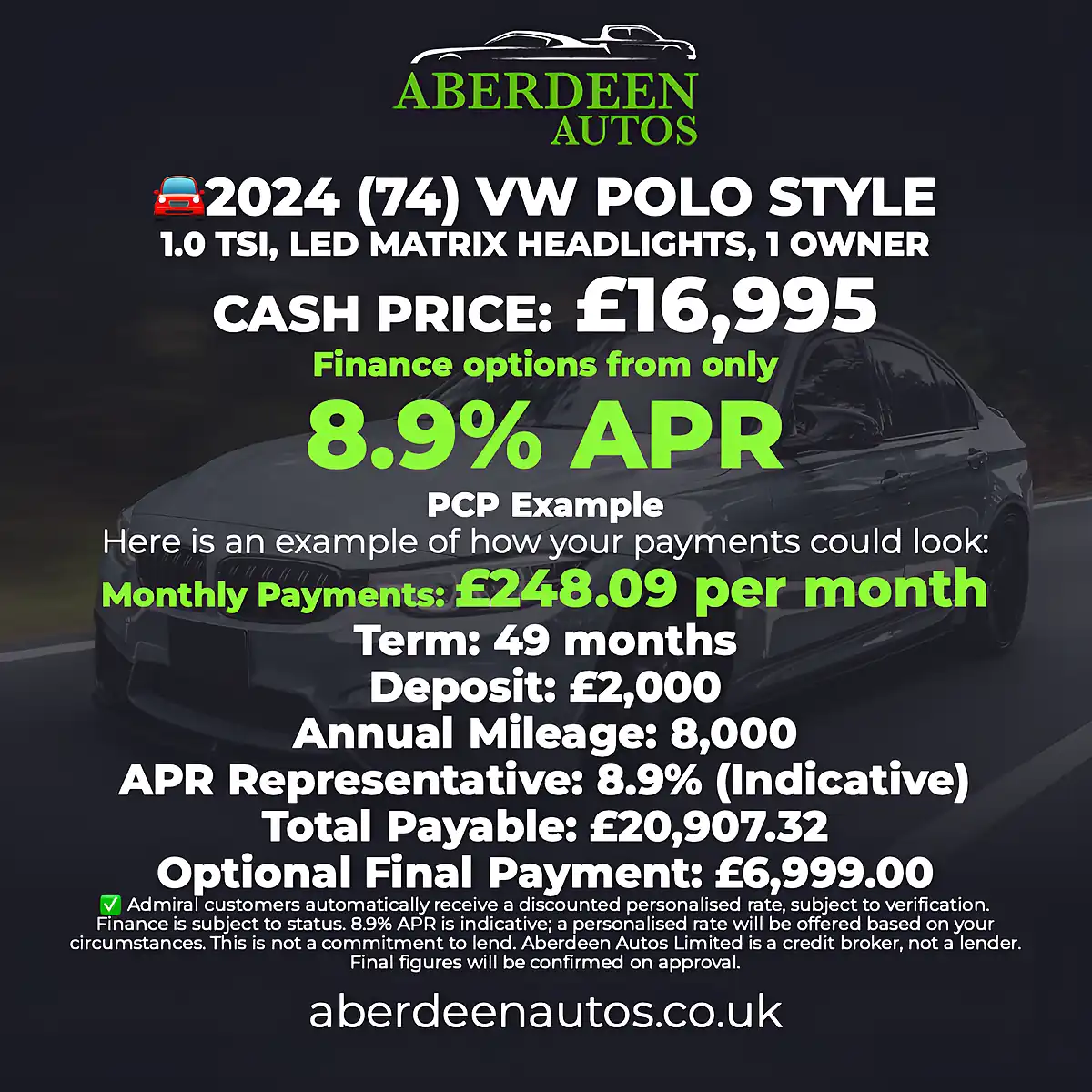 Used 2024 Volkswagen Polo Style Ascot Grey - Interior and Exterior details 9