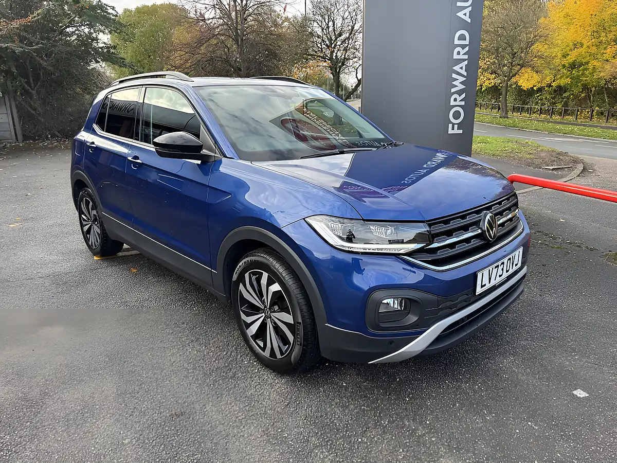 Used 2024 Volkswagen T-Cross Black Edition Blue - Front View