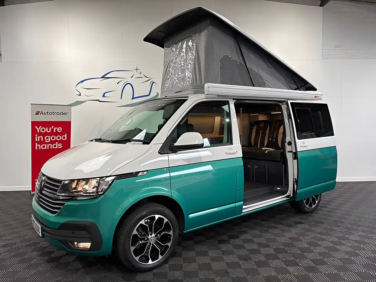 Used 2024 Volkswagen Transporter Campervan Highline White/Bayleaf Green - Front View