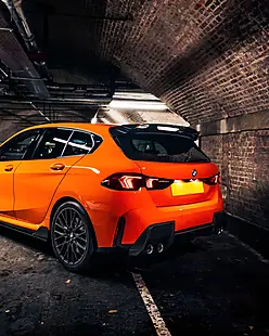 Used 2025 BMW 1 Series M135i BMW Individual Fire Orange - Interior and Exterior details 12