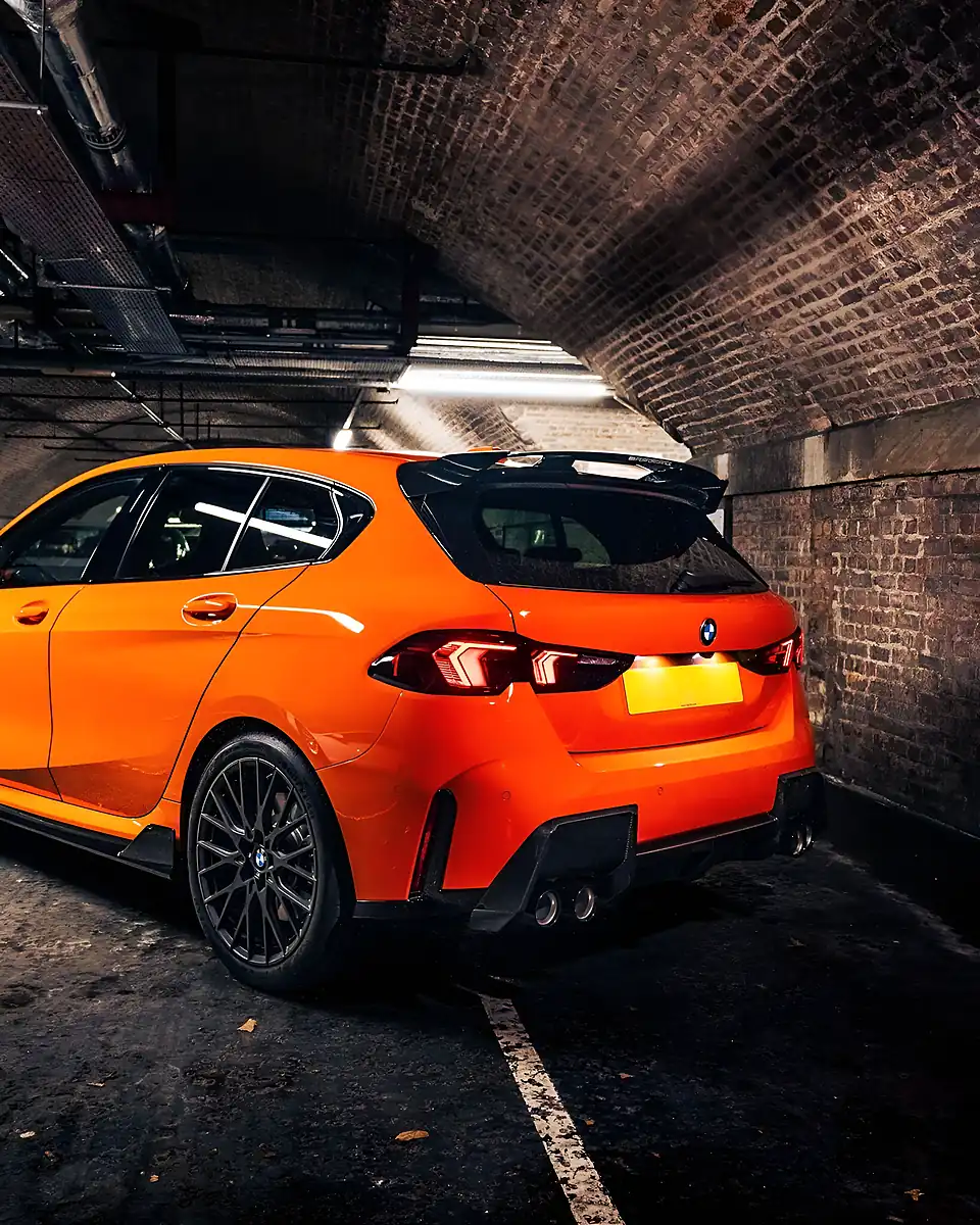Used 2025 BMW 1 Series M135i BMW Individual Fire Orange - Interior and Exterior details 12