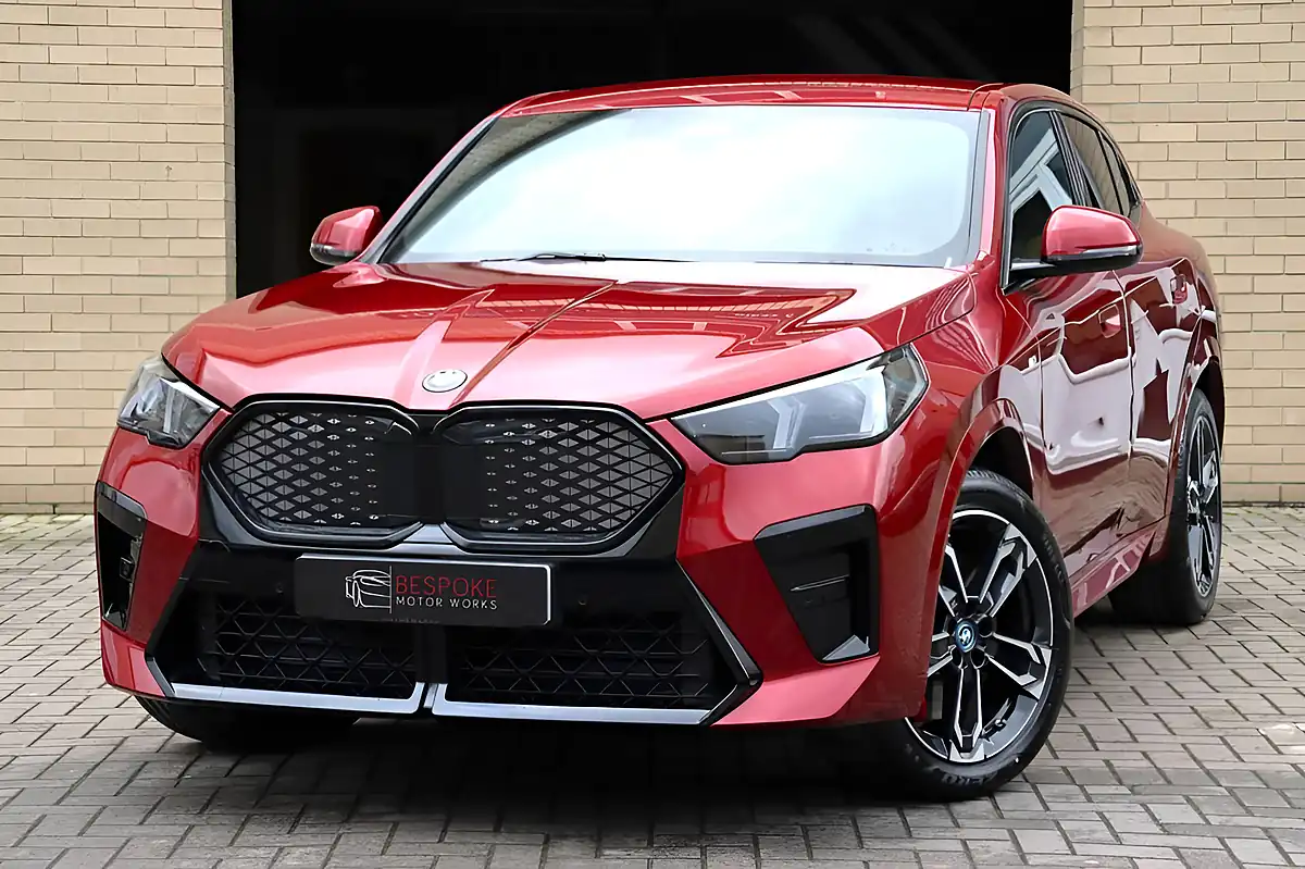 Used 2025 BMW iX2 Shadow Edition Fire Red - Front View