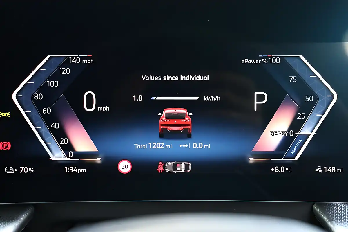 Used 2025 BMW iX2 Shadow Edition Fire Red - Interior and Exterior details 16