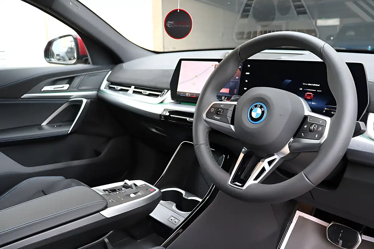 Used 2025 BMW iX2 Shadow Edition Fire Red - Interior and Exterior details 2