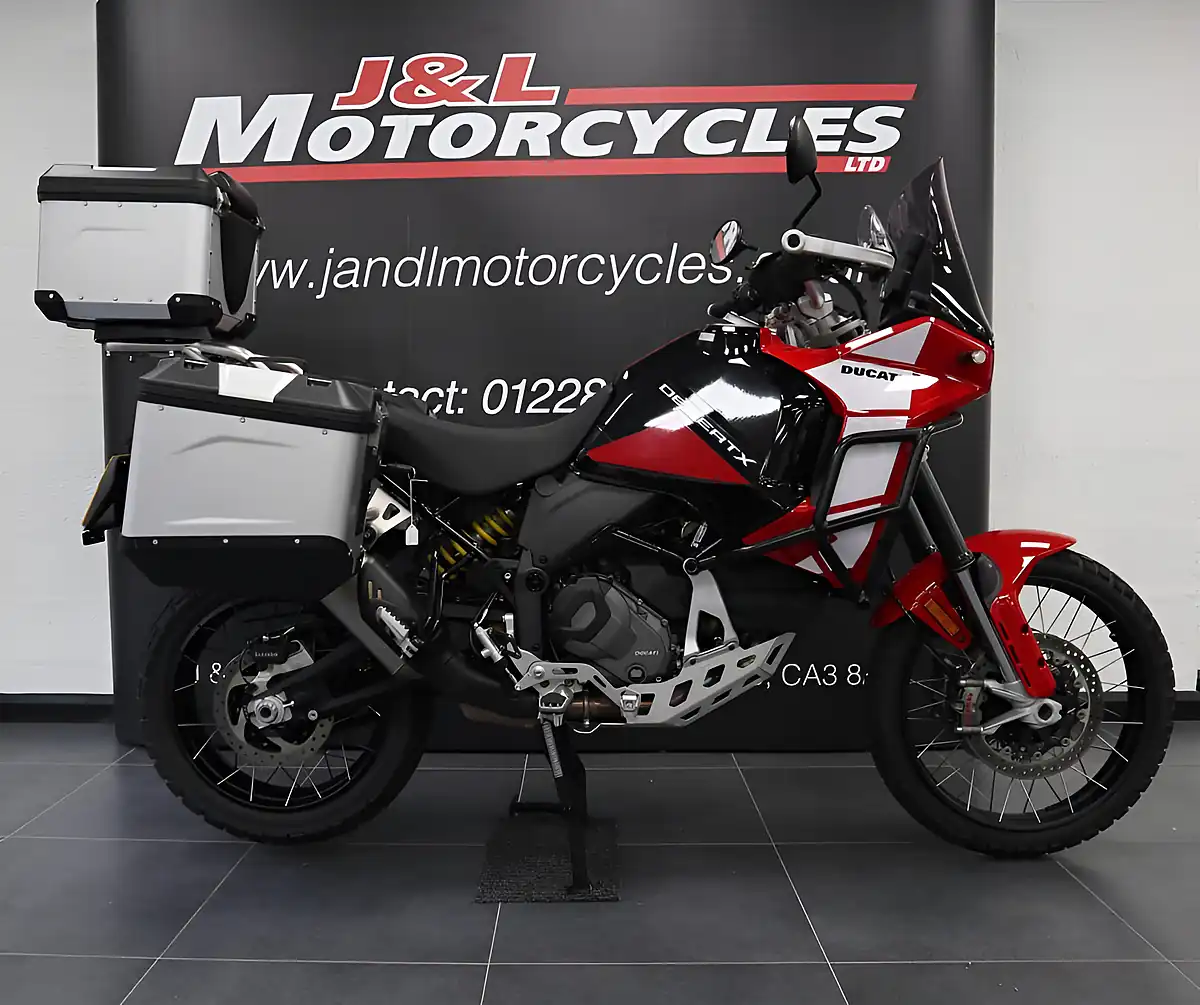 Used 2025 Ducati Desert X Discovery Urban Pack Red/Black - Front View